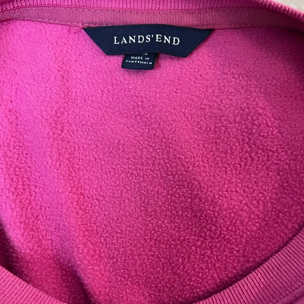 Lands' End Raspberry Crewneck Women's Sweatshirt Size: Large - Picture 4 of 6